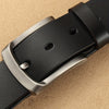 Men Cowhide Genuine Leather Prong Buckle Belt For Men