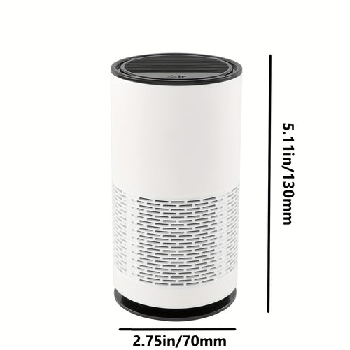 1/2pcs Portable True HEPA Air Purifier for Home, Office, and Car - Eliminates 99.97% of Dust, Odors, and Allergens for Fresh Air