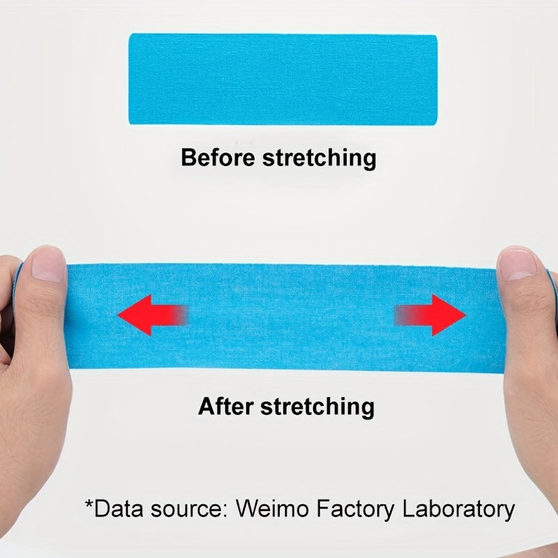 Enhanced Muscle Support & Recovery Kinesiology Tape - 5cm x 5m, Water-Resistant, Elastic, Universal Fit Sport Tape