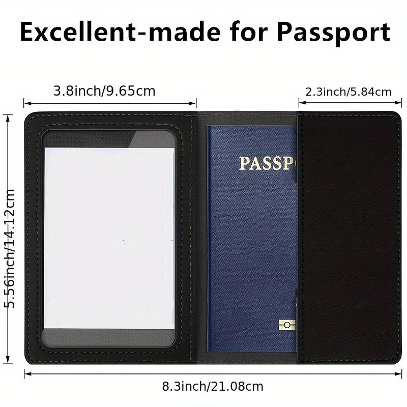 PU Leather Passport Holder, Waterproof Passport Cover For Travel, Passport Wallet