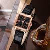 Women's Watch Elegant Square Pointer Quartz Watch Retro Fashion Analog PU Leather Wrist Watch