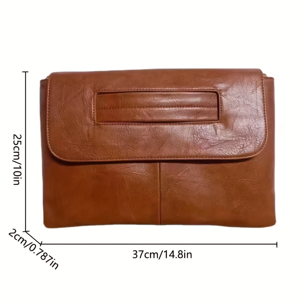 Elegant Womens Envelope Clutch Handbag - Spacious Faux Leather, Convertible Shoulder & Crossbody, Makeup Pouch & Document Wallet - Perfect for Glamorous Evening Parties