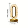1 luxurious oval crystal table lamp, office USB charging lamp, living room bedside night light decorative table lamp suitable for bedroom, living room, party and dinner decoration creative lamp