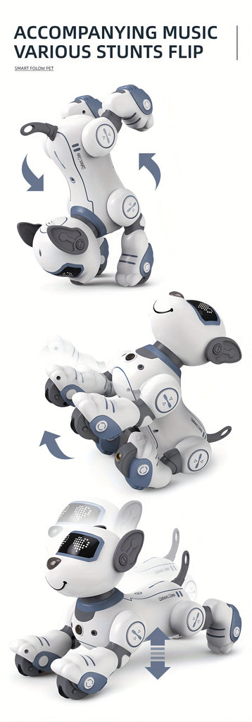 Kelaton Remote Control Toys: RC Robot, Infrared Remote Control Electronic Dog, Follow, Singing And Dancing, Ideal Gift For Family Or Friends' Birthdays Christmas Halloween.