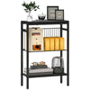 DodiOnline Three Shelf Industrial Side Table, Black