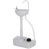 DodiOnline Camping Portable Handwash Sink w/ Towel Holder & Soap Dispenser Rolling Wheels Outdoor Drainage Equipment