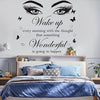 1 Set Inspirational Wall Decal Quotes Vinyl Beauty Eyes Wall Decal Wall Art Decor Sticker Positive Text Alphabet Wall Decal For Women Girls Bedroom Living Room Home Wall Decor