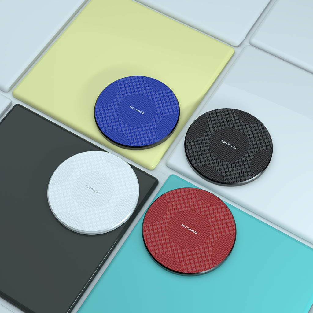 10W Fast Wireless Charger, Compatible with iPhone 16/15/14/13/12/11/8 Series, S23/S22/S21/S20/S10/S9/S8/S7/S6 Series, Note 10/9/8/5 Series, Slim Design for Bedside & Office Desk, Free Cable Included