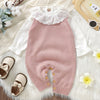 Baby Clothing Girl Baby Bodysuit Baby Love Jacquard Boys Knitted Bodysuit, Suitable For Indoor And Outdoor Wear