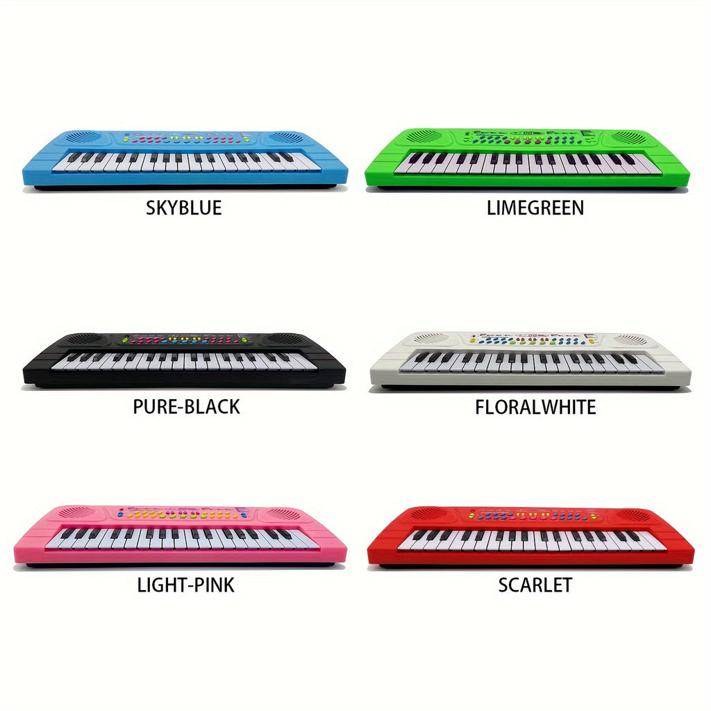 37-Key Portable Multifunctional Electronic Piano Keyboard - Pianos & Keyboards with Microphone, USB-C Cable, Tone and Rhythm Adjustment, Recording and Replaying Function, Ideal for Teaching, Birthday Gifts and Home Entertainm