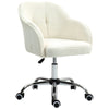 DodiOnline Teddy Fleece Swivel Office Chair - Cream