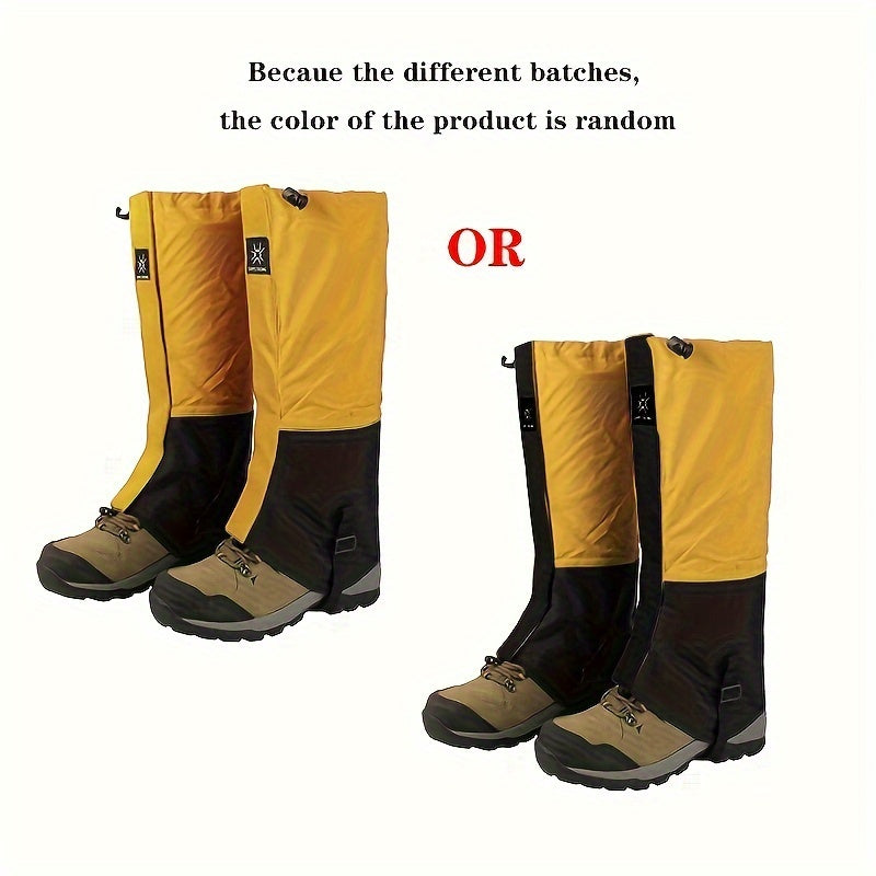 Waterproof Snowproof Leg Gaiters - Full Coverage Ankle Protection with Easy On/Off, Durable Waterproof Material for Skiing, Snowboarding, Hiking, Ice Climbing - Compatible with Alpine Boots & Shoes - Ideal for Winter Sports &
