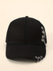 1pc 1pc Unisex Trendy Sunshade Adjustable Baseball Cap With Rivets For Outdoor Sport