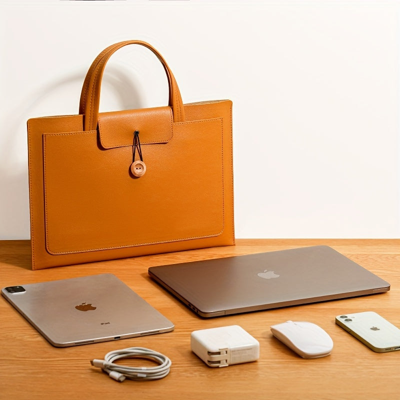 Lightweight Handbag Suitable For 15.6/16-Inch Computer Tote Bag Office Briefcase Waterproof Lightweight Artificial Leather Computer Bag