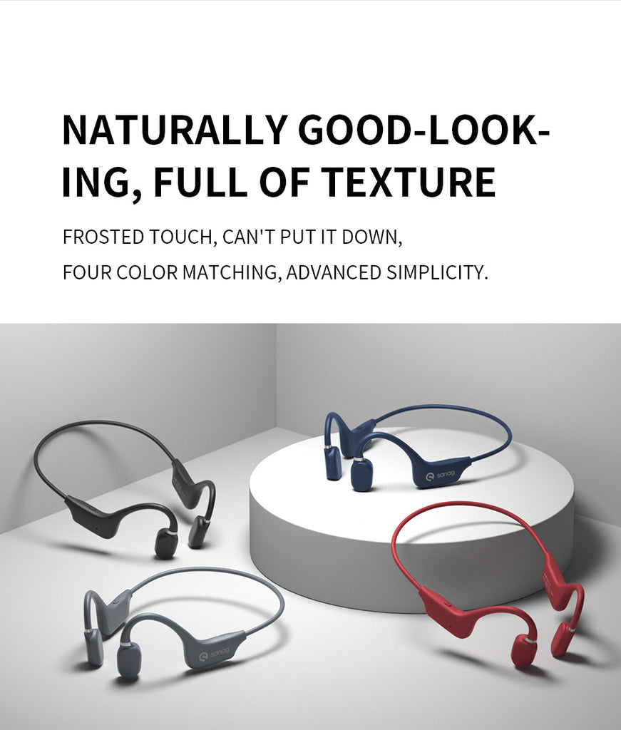 Sanag A5X True Bone Conduction Earphone Open Ear Wireless Sport Headphones High Quality Headset 3D Stereo Sound