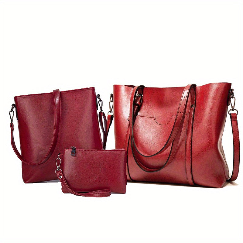 Women'S Professional Work Bag with Zipper Closure - Convertible Handbag/Crossbody Purse, Multiple Compartments & Detachable Strap - Elegant Brown Synthetic Faux Leather-like Texture - for Office, Travel, Everyday Use - Perfec