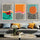 3pcs Modern Abstract Color Blocks Line Poster - Vibrant Geometric Print Canvas Wall Art for Living Room Decor - No Frame, Easy to Hang, High-Quality Print, Modern Home Decoration