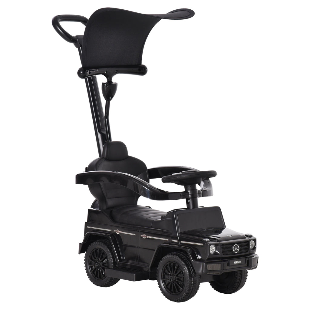DodiOnline 3 in 1 Kids Children Ride on Push Car Toddler Sliding Car G350 Licensed Walker Foot to Floor Slider Push-Along with Horn Steering Wheel NO POWER Manual, Black