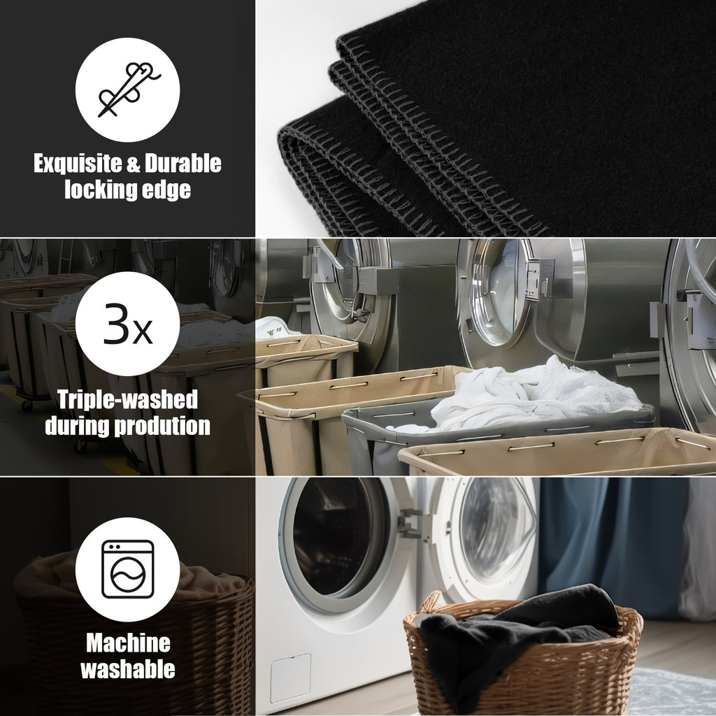 100% Wool Blanket, Warm, Thick, Washable, Military Wool Blanket, Great For Camping, Outdoors, Sporting Events, Survival Kits