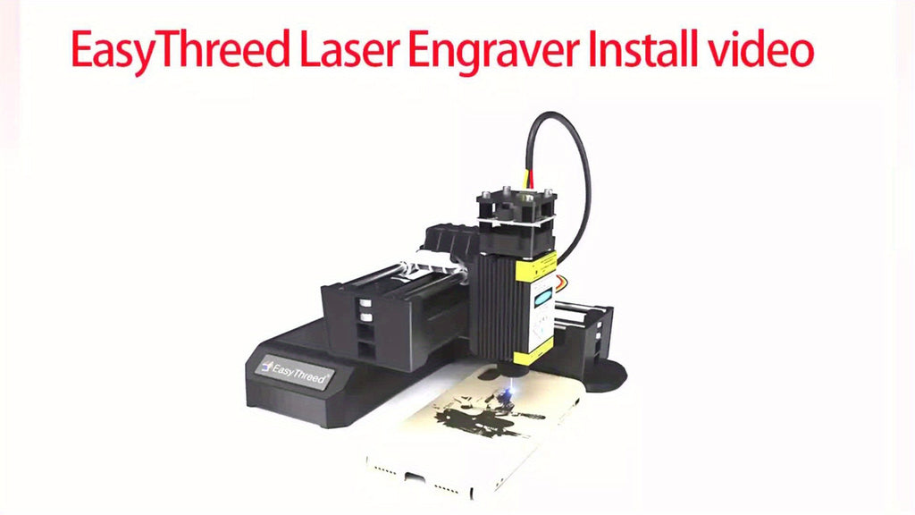 EasyThreed 0.5W Laser Engraver for Beginners, DIY Engraving Area 100x100mm, Wireless Smartphone Connectivity, APP Control for iOS & Android, Plastic Material, 110V/220V Power Supply, US Plug, Electronic Components Included