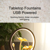 Soothing LED-Lit Tabletop Fountain - USB Powered, Indoor Air Quality Enhancer - Ideal Home/Office Decor & Thoughtful Gift