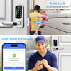Smart Door Lock With Handle, Keyless Entry Door Lock, Fingerprint Keypad Door Lock - Smart Locks For Front Door - Digital Electronic Door Lock With Code & APP Control