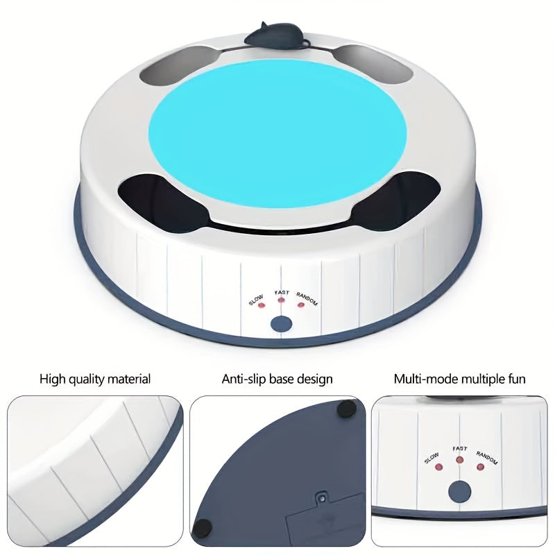 Electronic Cat Toys, Interactive Cat Toy with Simulate Hunting Mice, Cat Toys for Indoor Cats, Automatic Cat Toy with Scratch Mat Pet Toys