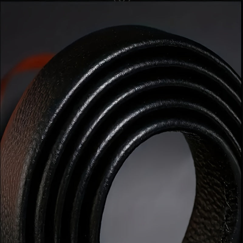 ILYBY Men's Premium Genuine Faux Leather Belt with Automatic Buckle - Fashionable Business Suit Accessory, Standard Size