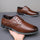 Men's PLUS SIZE PU Leather Solid Casual Shoes, Wear-resistant Non Slip Lace-up Dress Shoes, Men's Office Daily Footwear
