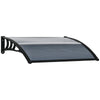 DodiOnline Door Canopy Awning Outdoor Window Rain Shelter Cover for Front/Back Door Porch Black 100 x 75cm
