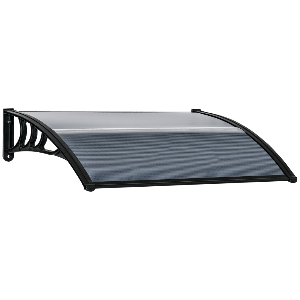 DodiOnline Door Canopy Awning Outdoor Window Rain Shelter Cover for Front/Back Door Porch Black 100 x 75cm