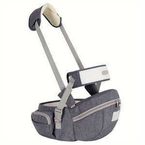 The Ultimate Gray Baby Carrier: Hip Seat, Shoulder Strap, Waist Belt & Storage Space - Perfect For Busy Parents, Christmas, Halloween, Thanksgiving Day Gift
