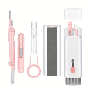 7 In 1 Electronic Cleaning Kit, Keyboard Cleaner With Keycap Extractor, Multifunctional Hair Brush, Earphone Cleaning Pen Screen Dust Cleaning Portable Tool Mobile Phone Keyboard Notebook Tablet Cleaning Tool