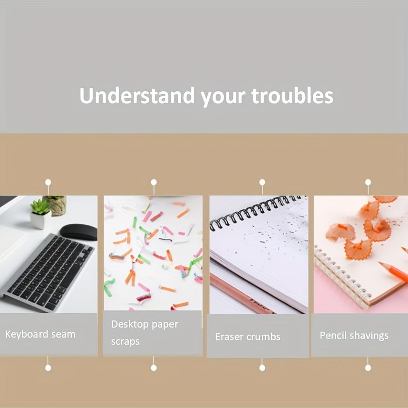 Wireless Handheld Desktop Vacuum Cleaner, Portable Smart Desktop Cleaning Robot for Home Use, Convenient for Cleaning Office And Study Desks, Ensuring a Worry-Free Learning And Working Environment, Can Be Given As a Christmas