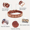 1pc Rivet Pet Collar, Retro Leather Dog Collar, Suitable For Pets Neckwear Accessories