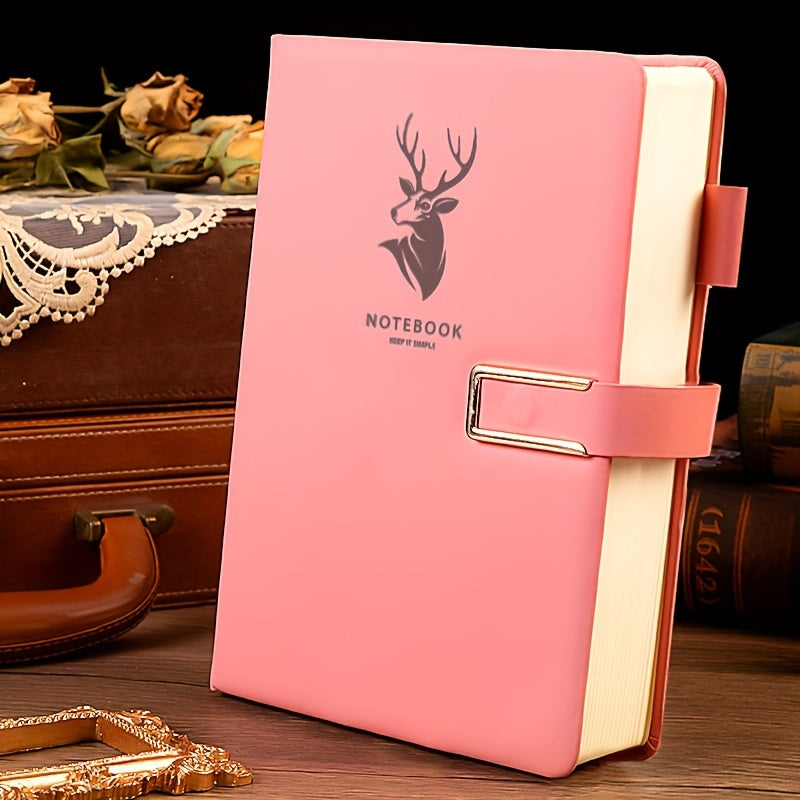 360 Page Premium Faux Leather Buckle, Soft Faux Leather A5 Notebook Suitable For Home, Office, And Study