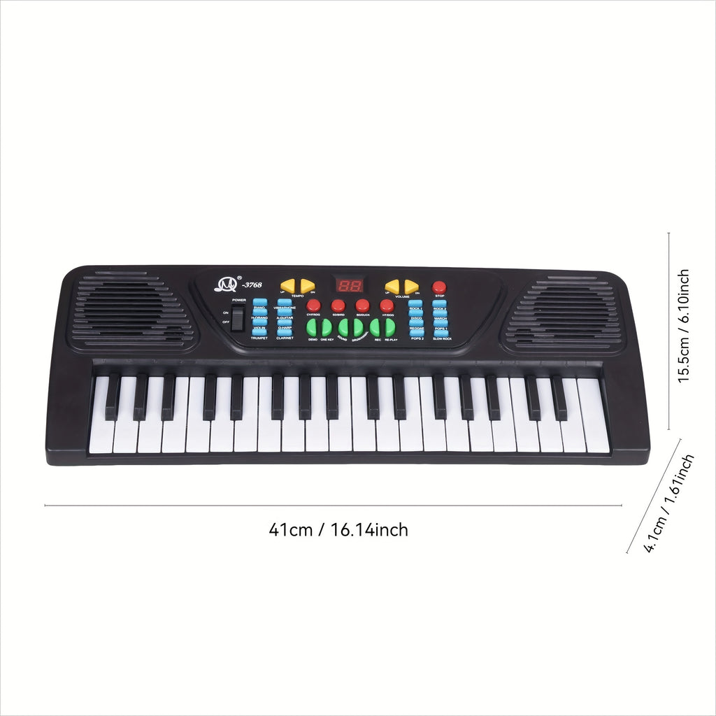 37-Key Single-Channel Electronic Musical Keyboard Organ - Fun and Interactive Learning Instrument for Early Childhood Education, Developing Musical Talent and Hand-Eye Coordination - Perfect Gift for Boys and Girls