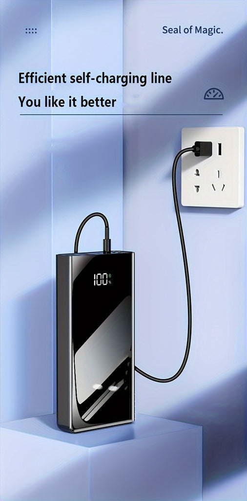 BYGP 50000/40000/30000mAh Portable Power Bank, USB Mobile Phone Charger, With LED Power Display/flashlight, Outdoor Emergency Power Reserve Battery Pack, Camping Lamp, Suitable For IPhone/Android Mobile Phone Digital Electron