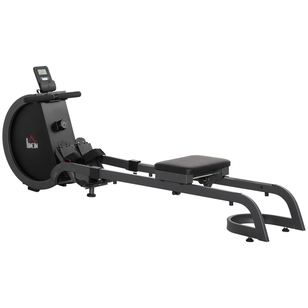 DodiOnline Folding Rowing Machine with 16-Level Adjustable Magnetic Resistance, Aluminium Side Rail, Digital Monitor, Cardio Workout Rower, for Home, Gym, Office