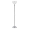 DodiOnline Modern Floor Lamp with K9 Crystal Lampshade, Tall Standing Lamp with E27 Bulb Base and Foot Switch for Living Room Bedroom Study Office Silver