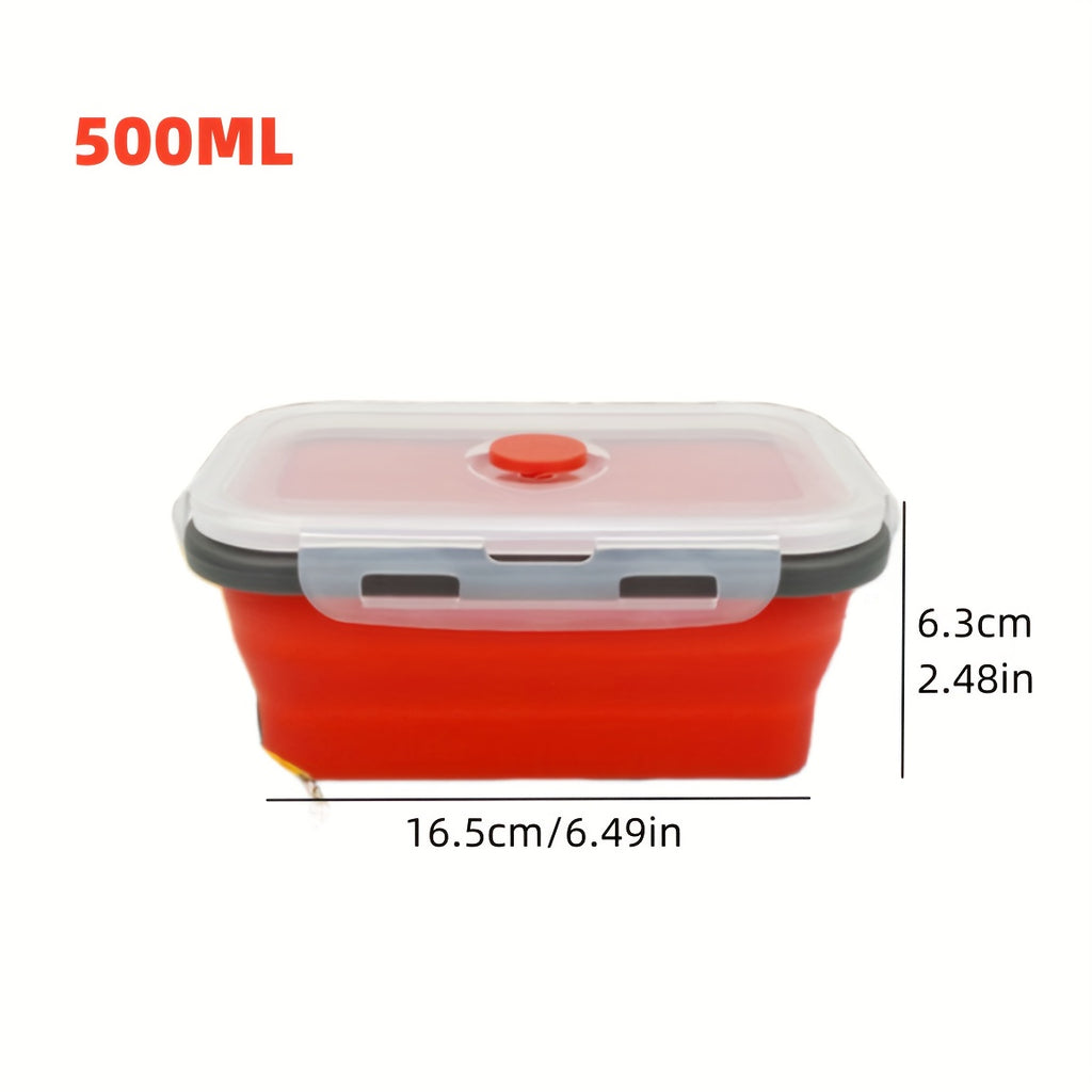 [Silicone Food Container] Collapsible Silicone Food Storage Container - BPA Free - Microwaveable - Freezer, Dishwasher Safe - Space Saving Stackable - Collapsible Leftover or Meal Prep Lunch Box Containers