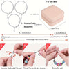 DIY Charm Bracelet Making Kit for Girls - Cute Silvery-Plated Zinc Alloy Beads with Pink Faux Leather Gift Box