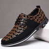Men's Plus Size Faux Leather Casual Shoes, Formal Dress Anti-skid Lace-up Shoes For Business Office, Spring And Autumn