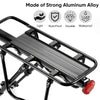 Bicycle Rear Bracket, Bicycle Seat Luggage Rack Holder Carrier For Luggage, Cargo, 90kg/190LB Load, Aluminum Alloy Adjustable Rack With Reflector For Cycling Camping Touring Sport