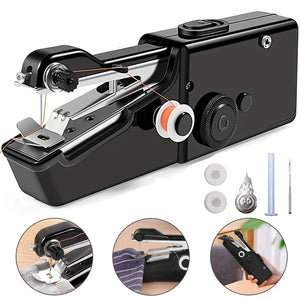 1pc Handheld Sewing Machine, Mini Portable Electric Sewing Machine For Adult, Easy To Use And Fast Stitch Suitable For Clothes, Fabrics, DIY Home Travel (Battery Not Included)