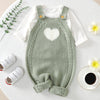 Baby Clothing Girl Baby Bodysuit Baby Love Jacquard Boys Knitted Bodysuit, Suitable For Indoor And Outdoor Wear