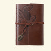 Retro Leaf Leather Loose-leaf Notebook Strap Portable Travel Record Hand Ledger Learning Stationery