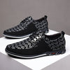 Men's Plus Size Faux Leather Casual Shoes, Formal Dress Anti-skid Lace-up Shoes For Business Office, Spring And Autumn