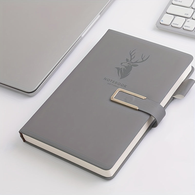 160 Pages Premium Super Smooth Faux Leather Notebook with Water-Resistant Square Ruling - Minimalist Space Theme A5 Journal for Home, Office, and Study - Soft, Durable, and Long-Lasting