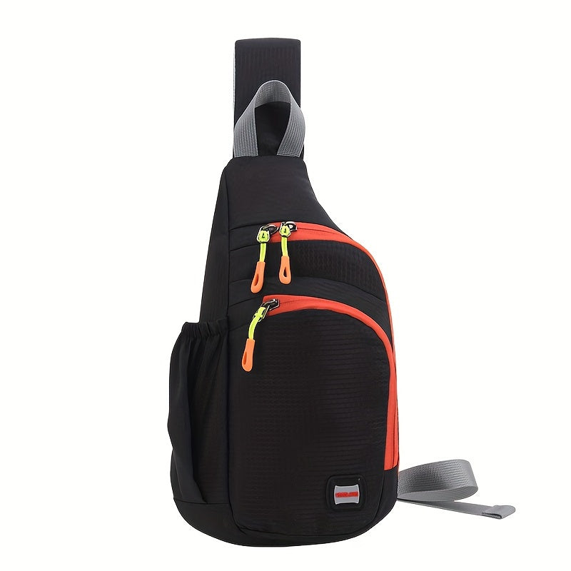 [Trendy Belt Bag] Trendy Nylon Belt Bag | Zipper Sling Bag with Side Pocket for Outdoor Sports